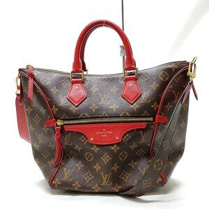 Authentic Louis Vuitton Tournelle PM Brown Monogram Tote Bag mn809-021826
